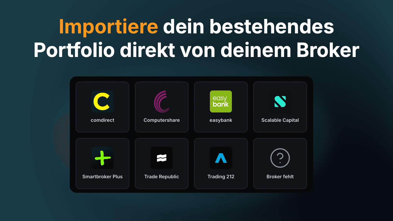 Dein bestehendes Portfolio im Handumdrehen hinzufügen